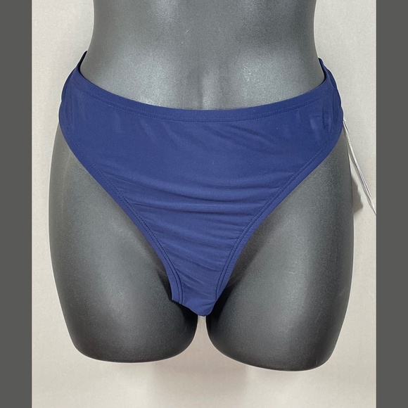 NEW Speedo Bikini Bottoms Womens Large blue gray solid swim beach - Picture 1 of 11